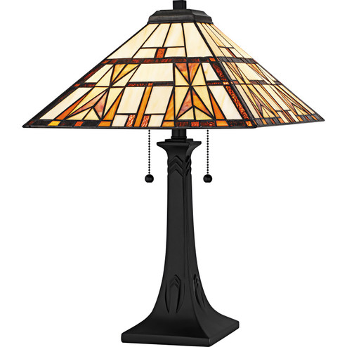 Tiffany Two Light Table Lamp in Matte Black (10|TF6814MBK)