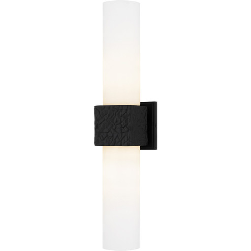 Quoizel Wood Two Light Wall Sconce in Matte Black (10|QW6800MBK)