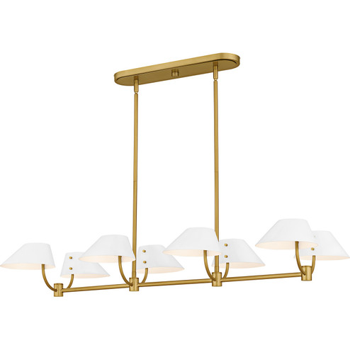Penley Eight Light Linear Chandelier in Brushed Gold (10|PNY842BRG)