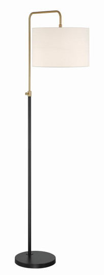 Ingraham One Light Floor Lamp in Flat Black/Satin Brass (46|87008FBSB-F)