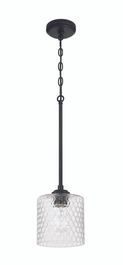 Claire One Light Mini Pendant in Flat Black (46|60591-FB)