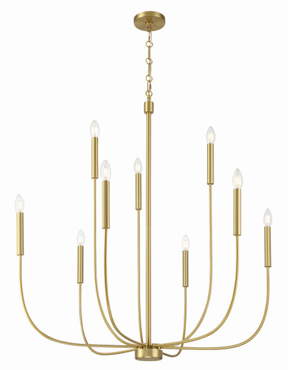 Traci Nine Light Chandelier in Satin Brass (46|59829-SB)