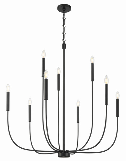 Traci Nine Light Chandelier in Flat Black (46|59829-FB)