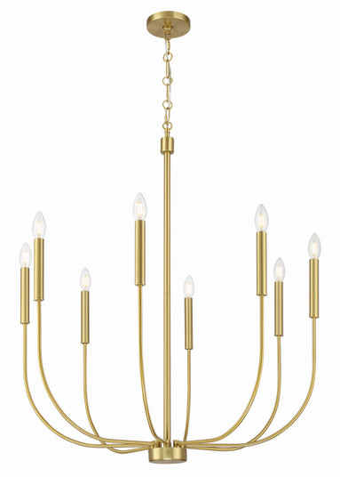 Traci Eight Light Chandelier in Satin Brass (46|59828-SB)