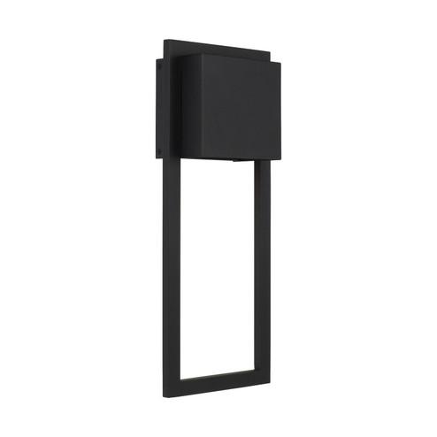 Nate One Light Outdoor Wall Lantern in Black (65|956012BK-GL)