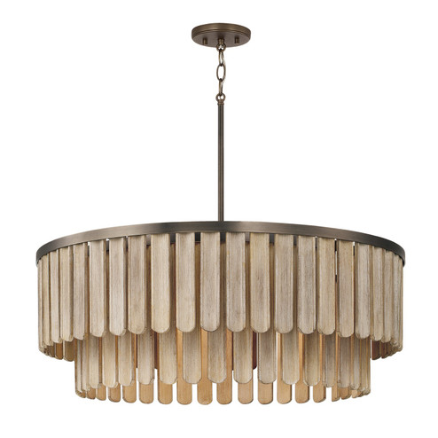 Jada Six Light Pendant in Dark Brass (65|355661DR)
