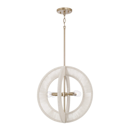Delaney Four Light Pendant in Matte Brass (65|349843MA)