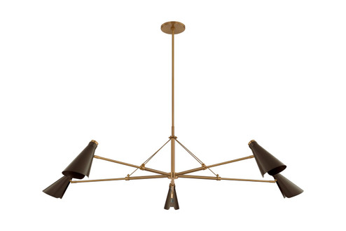 Andersen Five Light Chandelier in Patina Brass/Bronze (67|F4369-PBR/BRZ)