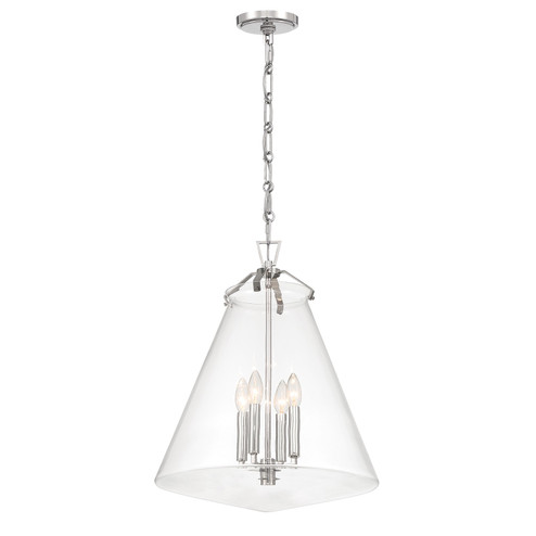 Voss Four Light Pendant in Polished Nickel (60|VSS-7018-PN)