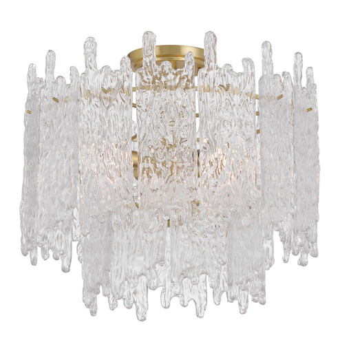 Ackerly Three Light Semi Flush Mount in Aged Brass (60|ACK-920-AG)