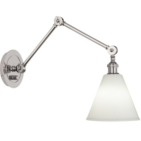 Alloy One Light Wall Sconce in Polished Nickel/Cased White Glass Shade w/ Polished (165|S2418G)