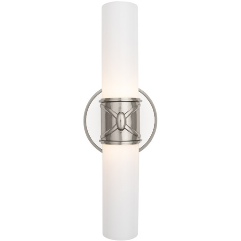 Chase Two Light Wall Sconce in Polished Nickel w/Polished Cased White (165|S1979)