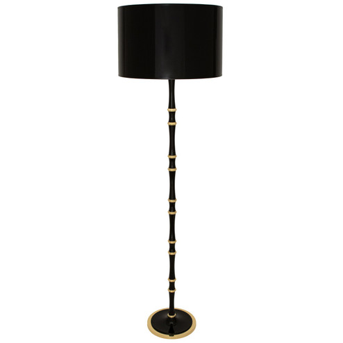 Kane One Light Floor Lamp in Obsidian w/Modern Brass (165|OS73X)