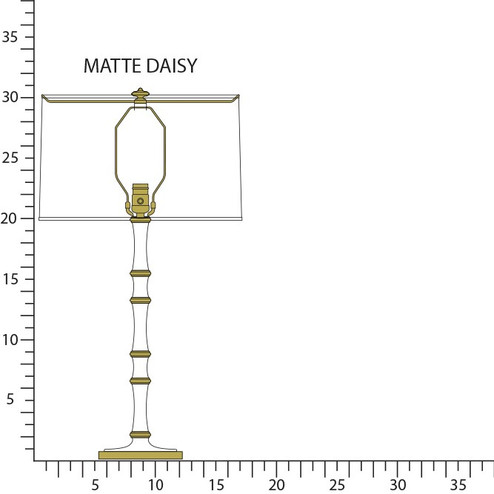 Kane One Light Table Lamp in Matte Daisy w/Modern Brass (165|MDY71)