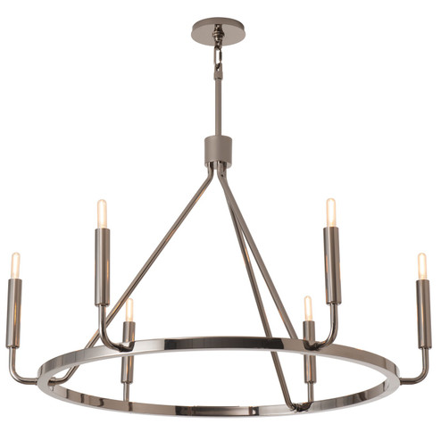 Mavisten Edition Carbonia Six Light Chandelier in Black Chrome (165|B1408)
