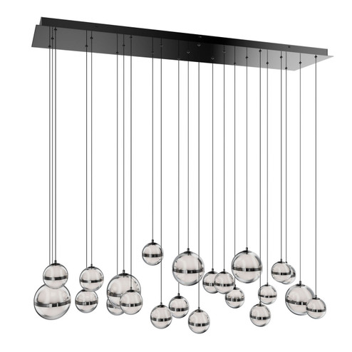 Cyllindra LED Chandelier in Black Chrome (34|PD-77523L-BC)