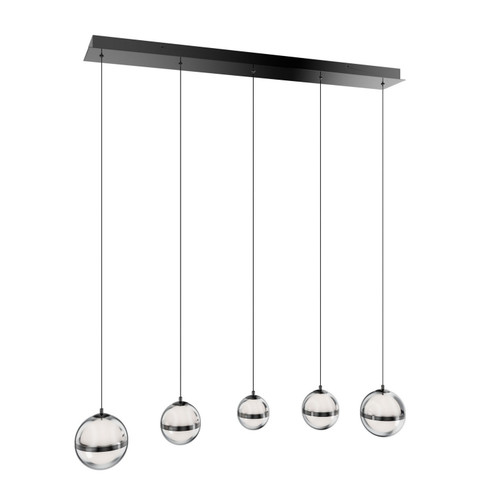 Cyllindra LED Chandelier in Black Chrome (34|PD-77505L-BC)