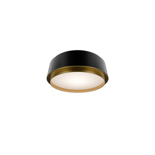 Salvo LED Flush Mount in Black/Aged Brass (34|FM-20512-27-BK/AB)