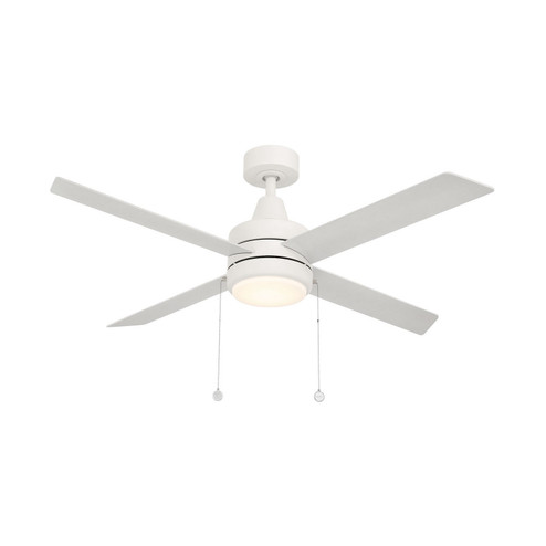 Quade LED Flush Mount Ceiling Fan in Matte White (34|F-106L-MW)
