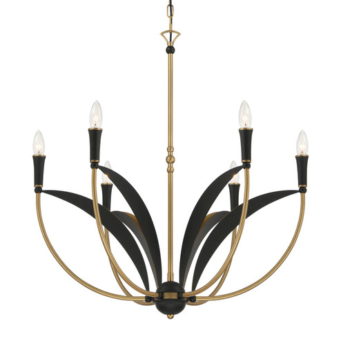 Miller Six Light Chandelier in Legacy Brass (7|5696-782)