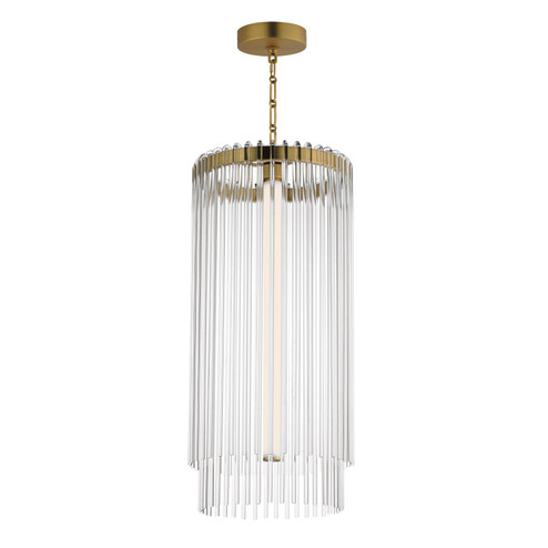 Jolie LED Foyer Pendant in Natural Aged Brass (16|38426CLNAB)