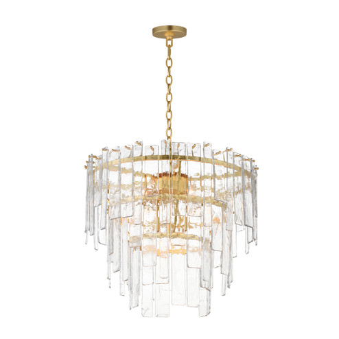Warren Nine Light Pendant in Gold Leaf (16|21835AGGL)