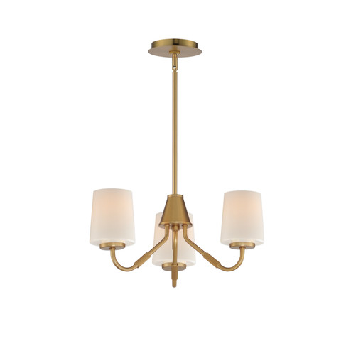 Durham Three Light Chandelier in Natural Aged Brass (16|12695WTNAB)