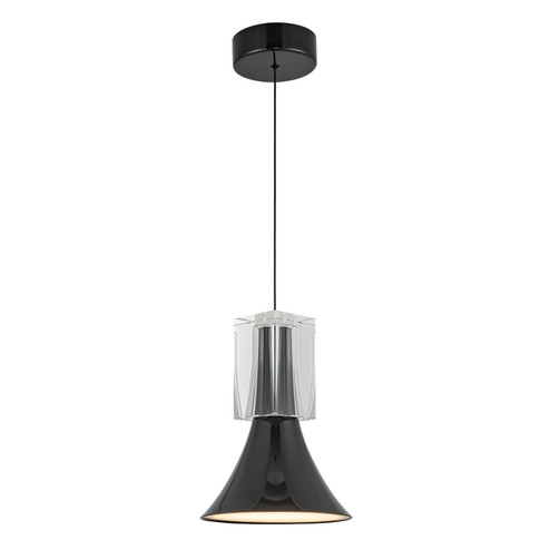 Floe LED Pendant in Glossy Black/Clear Crystal (347|PD94108-GBK/CC-UNV)