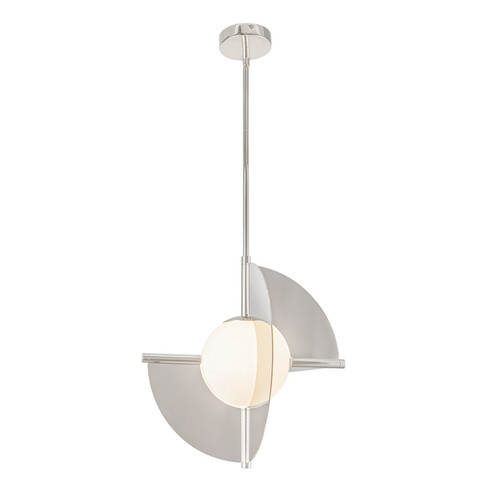 Scorpio LED Pendant in Polished Nickel/Opal Glass (347|PD65116-PN/OP-UNV)