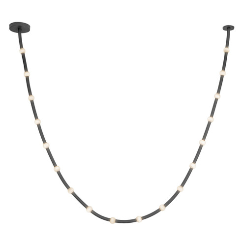 Corda LED Pendant in Black/Opal Glass (347|PD39317-BK/OP-UNV-010)