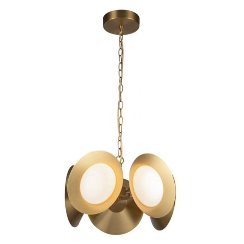 Cleo LED Chandelier in Brushed Gold/Opal Glass (347|CH77916-BG/OP-UNV)