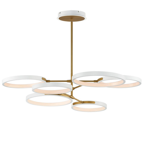 Hoopla LED Pendant in White/Gold (86|E24328-WTGLD)