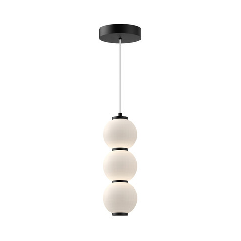 Bijou LED Pendant in Matte Black/Opal Matte Glass (452|PD530313MBOP-UNV)