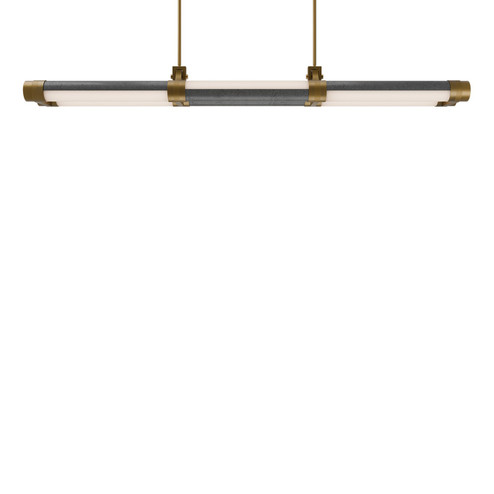 Catania LED Linear Pendant in Bassalt Stone/Aged Brass (281|PD-6548-40-BV/AB)