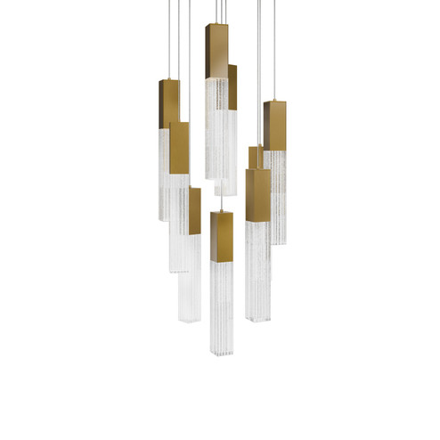 Cinema LED Pendant in Aged Brass (281|PD-30809R-AB)