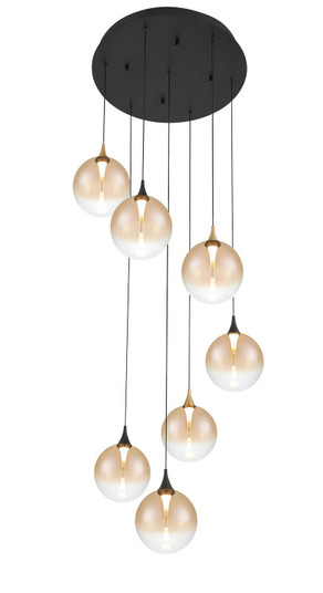 Seven Light Chandelier in Gold-Black (40|48930-031)