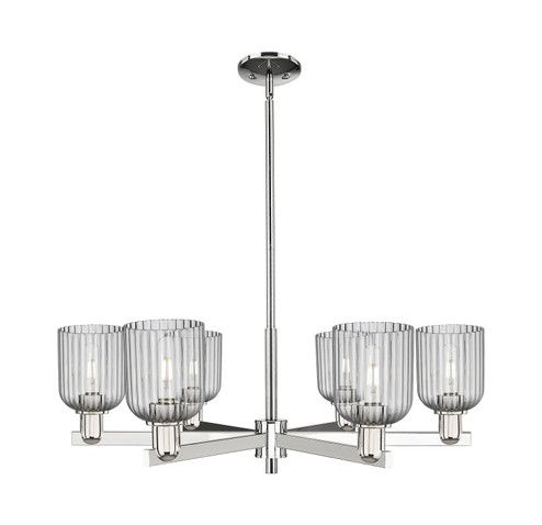 Arcadia Six Light Chandelier in Polished Nickel (405|716-6CR-PN-G559-5SM)