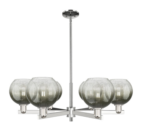 Arcadia Six Light Chandelier in Polished Nickel (405|716-6CR-PN-G483-8SL)