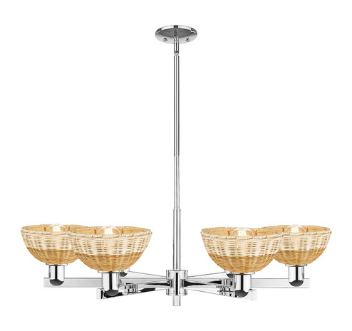 Arcadia Six Light Chandelier in Polished Chrome (405|716-6CR-PC-NBD2-75-NAT)