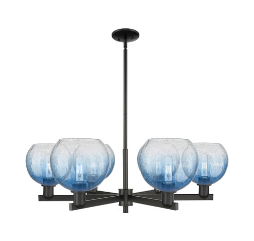 Arcadia Six Light Chandelier in Matte Black (405|716-6CR-BK-G483-8SB)