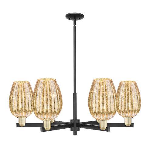 Arcadia Six Light Chandelier in Black Antique Brass (405|716-6CR-BAB-G457-6ME)