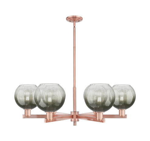 Arcadia Six Light Chandelier in Antique Copper (405|716-6CR-AC-G483-8SL)