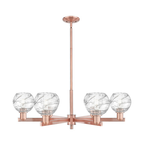 Arcadia Six Light Chandelier in Antique Copper (405|716-6CR-AC-G1213-6CL)