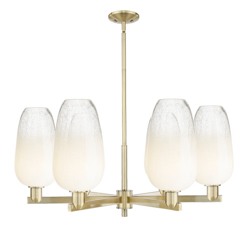 Arcadia Six Light Chandelier in Antique Brass (405|716-6CR-AB-G484-7OP)