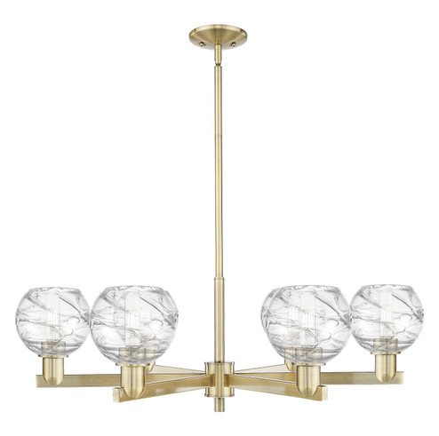 Arcadia Six Light Chandelier in Antique Brass (405|716-6CR-AB-G1213-6CL)