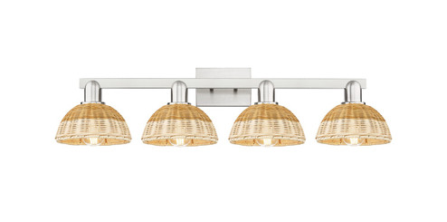 Arcadia Four Light Bath Vanity in Brushed Satin Nickel (405|716-4W-SN-NBD2-75-NAT)