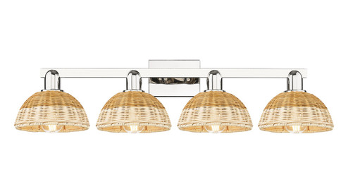 Arcadia Four Light Bath Vanity in Polished Nickel (405|716-4W-PN-NBD2-75-NAT)