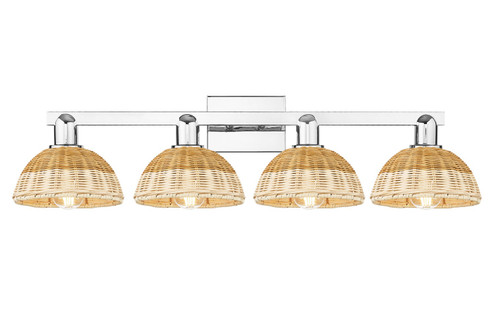 Arcadia Four Light Bath Vanity in Polished Chrome (405|716-4W-PC-NBD2-75-NAT)