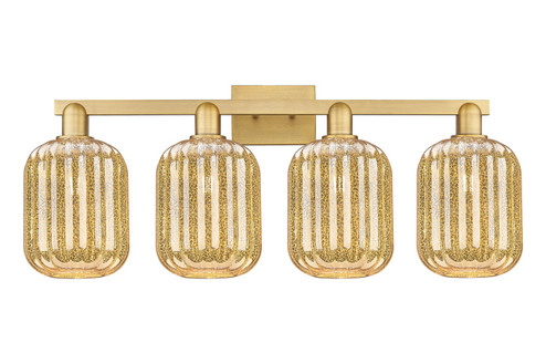 Arcadia Four Light Bath Vanity in Brushed Brass (405|716-4W-BB-G460-7ME)