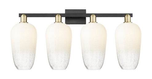 Arcadia Four Light Bath Vanity in Black Antique Brass (405|716-4W-BAB-G484-7OP)
